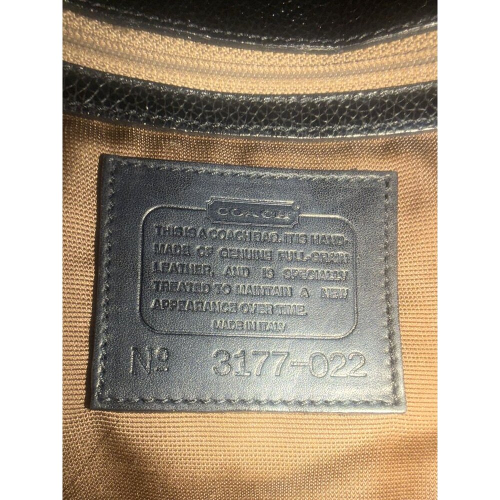 VTG Coach Madison Royalton Bag 4403 Black Caviar Leather Flap Turnlock 90s Italy - Picture 10 of 12
